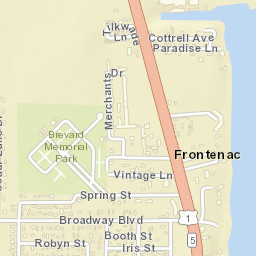 Frontenac Florida Street Map