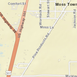 Moss Town Florida Street Map