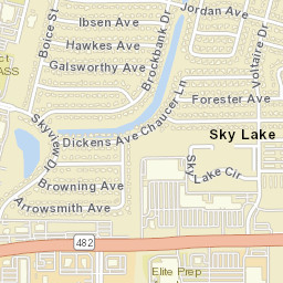 Sky Lake Florida Street Map