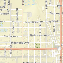 Dade City Florida Street Map
