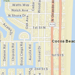 Cocoa Beach Florida Street Map