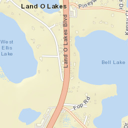 Land O' Lakes Florida Street Map