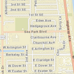 South Patrick Florida Street Map