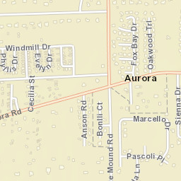 Aurora Florida Street Map
