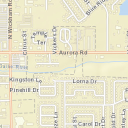 West Eau Gallie Florida Street Map