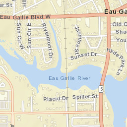 Eau Gallie Florida Street Map