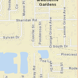 Melbourne Gardens Florida Street Map