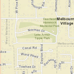 Melbourne Village Florida Street Map