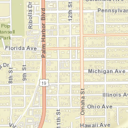 Palm Harbor Florida Street Map