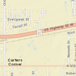 Carters Corner Florida Street Map
