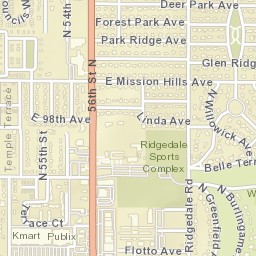 Temple Terrace Florida Street Map