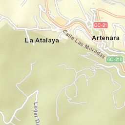 Artenara Street Map