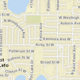 Egypt Lake-Leto Florida Street Map