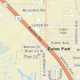 Eaton Park Florida Street Map