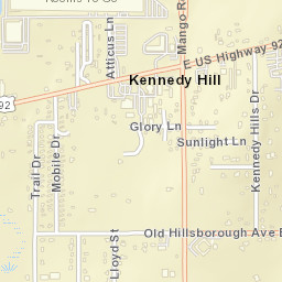 Kennedy Hill Florida Street Map