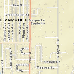 Mango Hills Florida Street Map