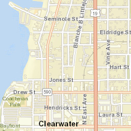 Clearwater, Florida Street Map