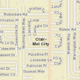 Clair-Mel City Florida Street Map