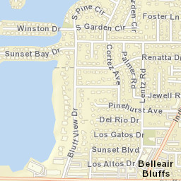 Belleair Bluffs Florida Street Map