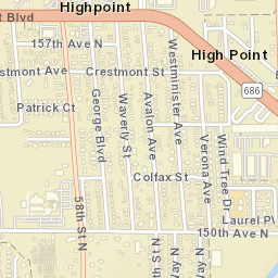 South Highpoint Florida Street Map