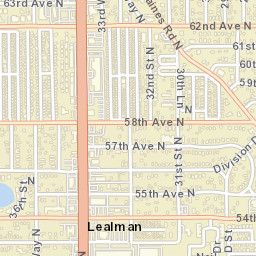 Lealman Florida Street Map