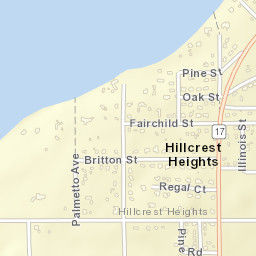 Hillcrest Heights Florida Street Map