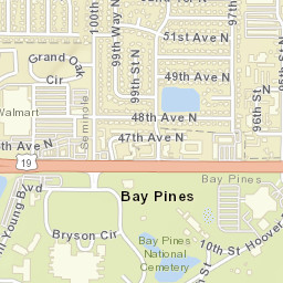 Bay Pines Florida Street Map