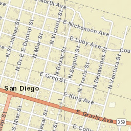 200 South Doctor East E Dunlap Street, San Diego Street Map