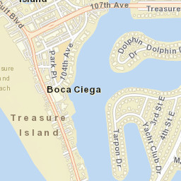 Treasure Island Florida Street Map