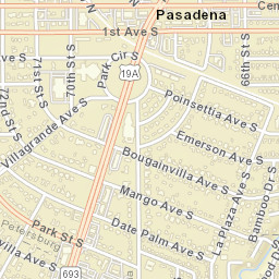 Pasadena Florida Street Map