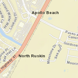 North Ruskin Florida Street Map