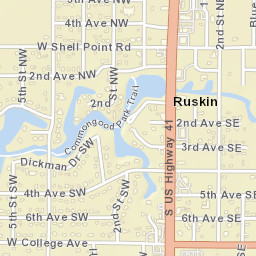 Ruskin Florida Street Map
