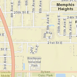 Memphis Florida Street Map