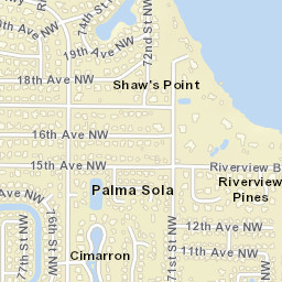 Palma Sola Florida Street Map