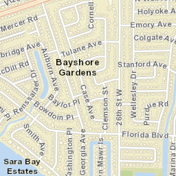 Bayshore Gardens Florida Street Map