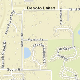 Desoto Lakes Florida Street Map