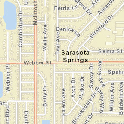 Sarasota Springs Florida Street Map