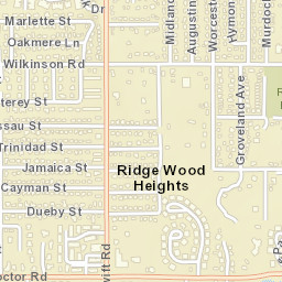 Ridge Wood Heights Florida Street Map