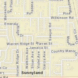 Sunnyland Florida Street Map