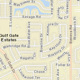 Gulf Gate Estates Florida Street Map