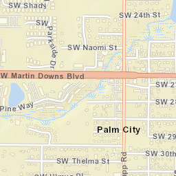 Palm City Florida Street Map