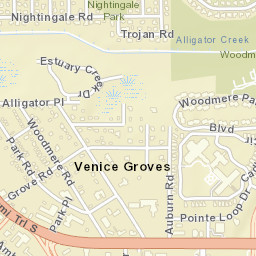 Venice Groves Florida Street Map