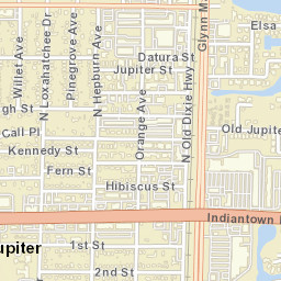 Jupiter Florida Street Map
