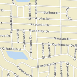 Tropical Gulf Acres Florida Street Map