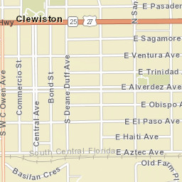 Clewiston Florida Street Map