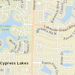 Cypress Lakes Florida Street Map