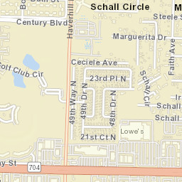 Schall Circle Florida Street Map