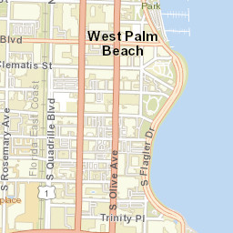 West Palm Beach Florida Street Map