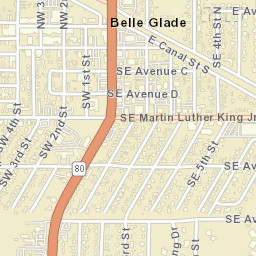 Belle Glade Florida Street Map