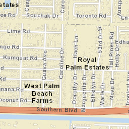 Royal Palm Estates Florida Street Map